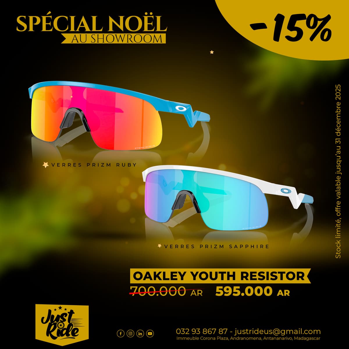 Focus NOEL : OAKLEY YOUTH RESISTOR