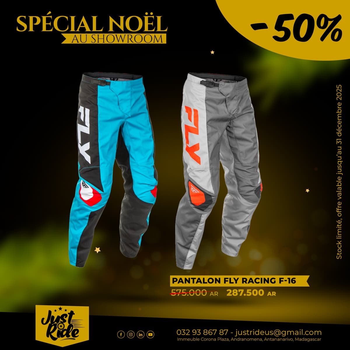 Focus NOEL : FLY RACING F-16 (PANTALON)