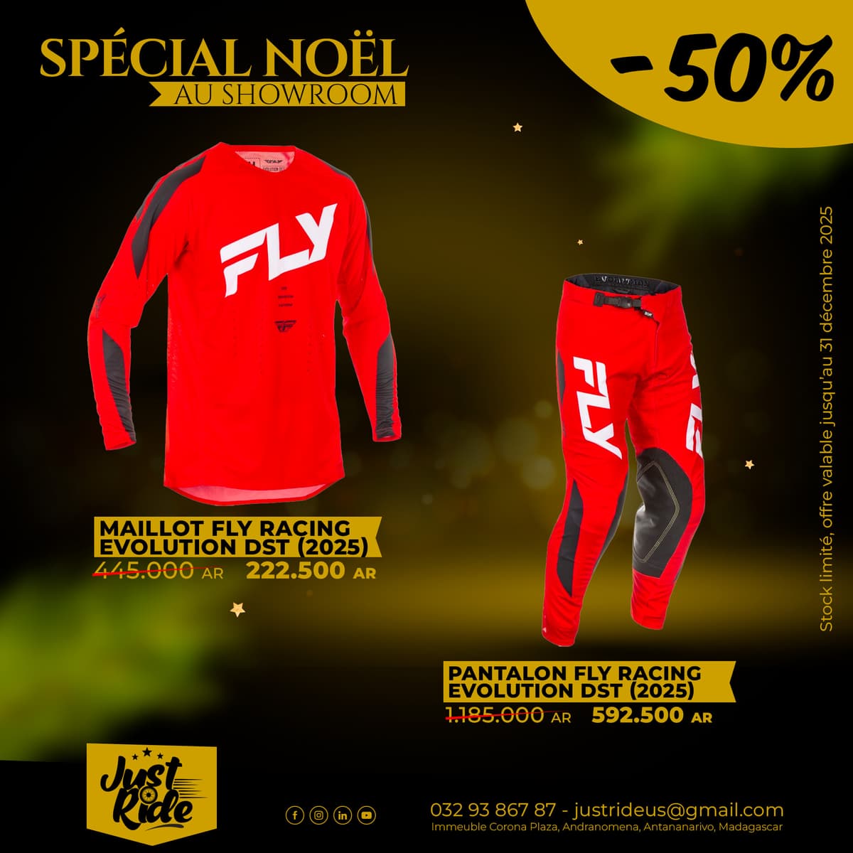 Focus NOEL : FLY RACING EVOLUTION DST 2025 (MAILLOT & PANTALON)
