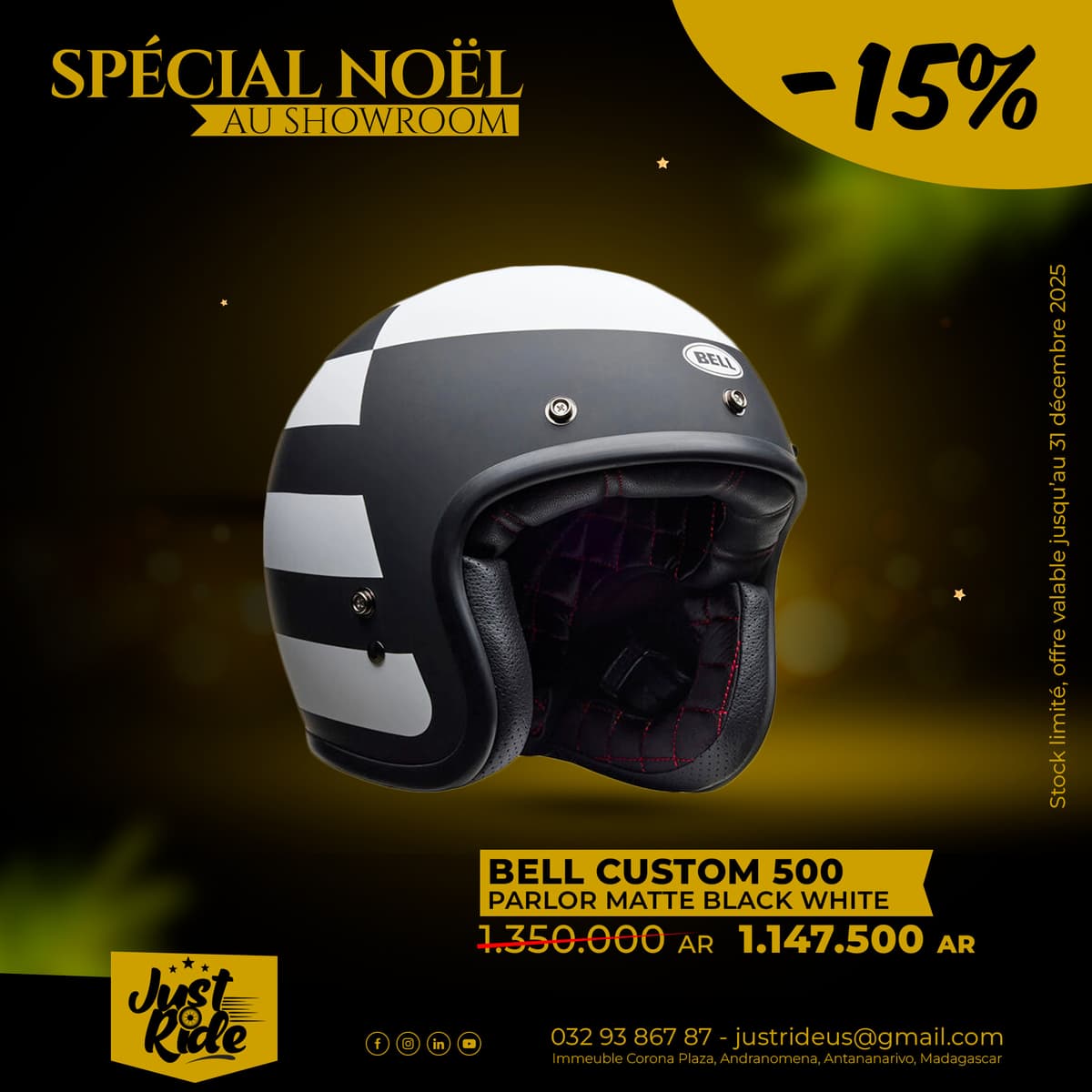 Focus NOEL : BELL - Custom 500 Parlor Matte Black White