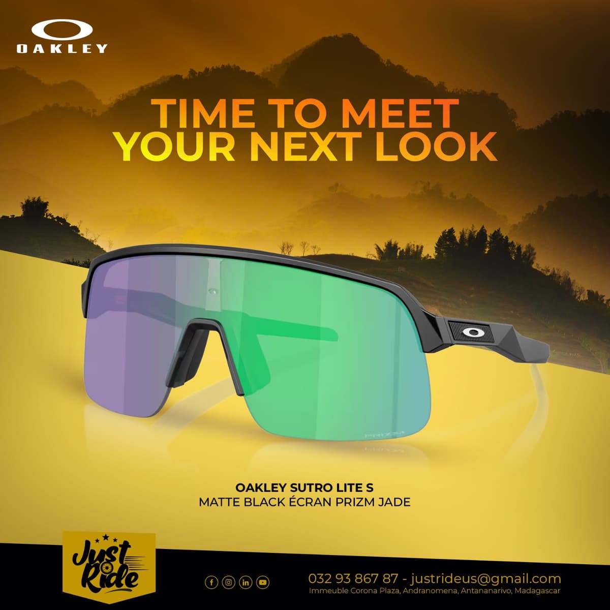 FOCUS ARRIVAGE : OAKLEY Sutro Lite S - Matte Black écran Prizm Jade