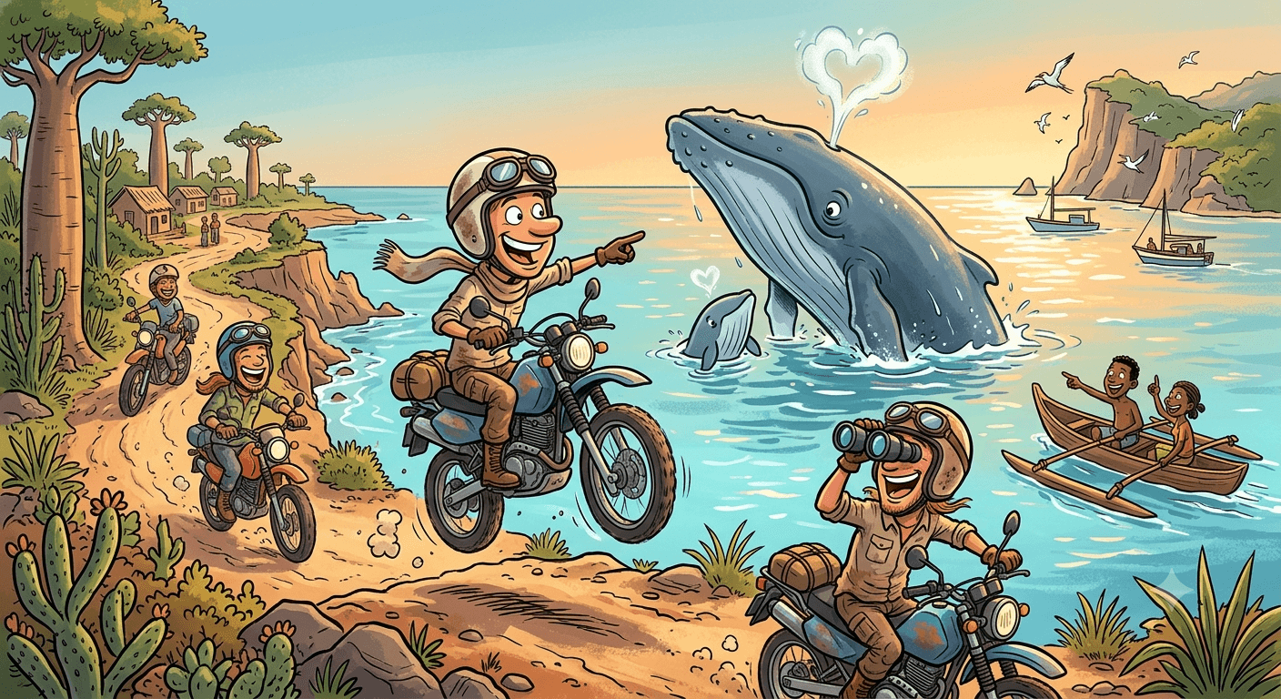 Just Ride Tourisme & Environnement / Baleines et deux-roues : Le combo gagnant du tourisme dans le Sud