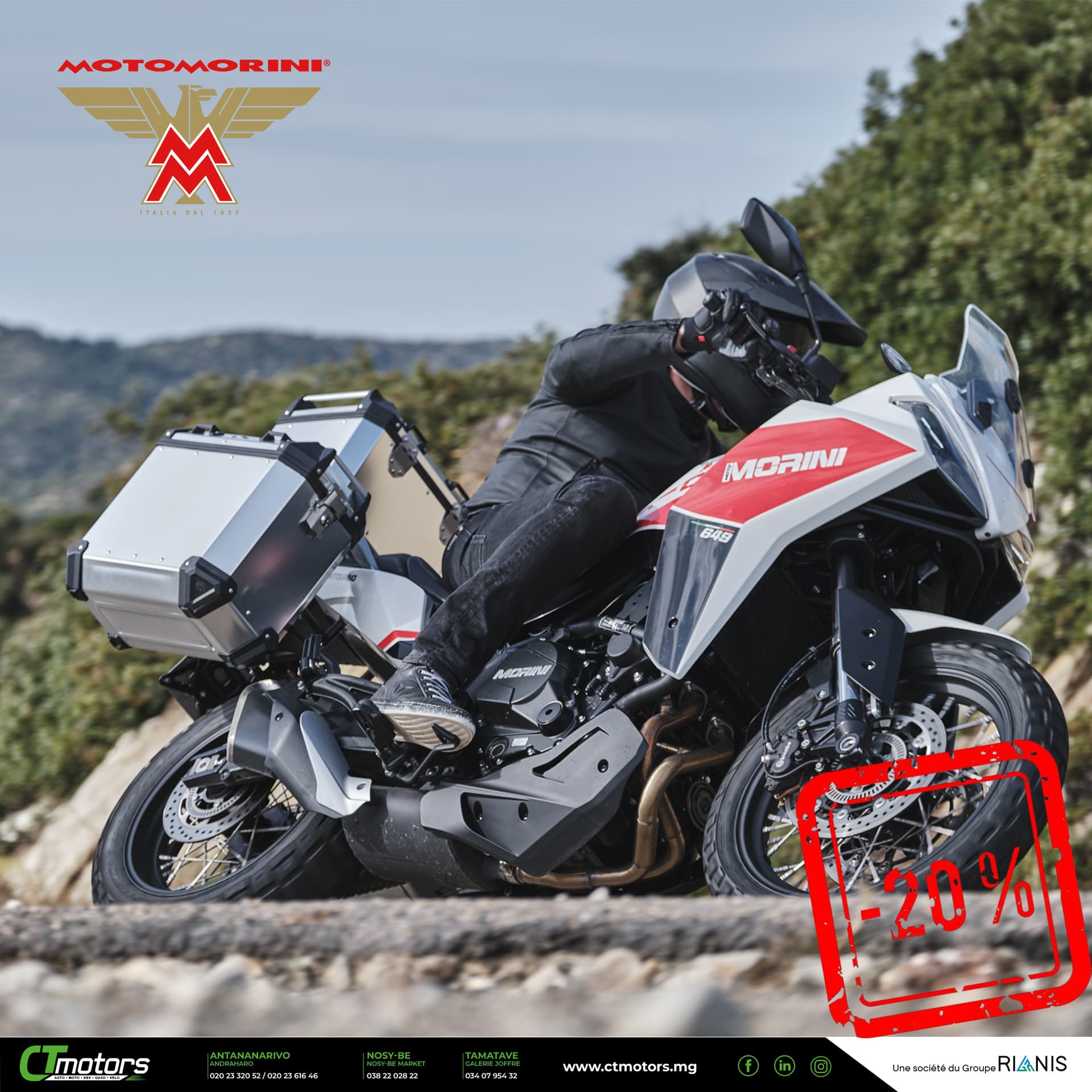 Just Ride Actualité/ Fêtes nationales : CT Motors Madagascar célèbre tous le mois de juin avec jusqu’à 20% de réduction sur ses motos !
