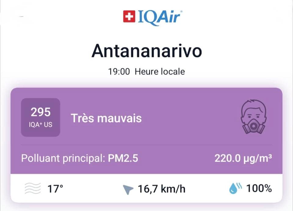 Just Ride actus / Antananarivo face à un pic de pollution : l’INDRI appelle à agir contre les feux de brousse, les tavys et la combustion de briques