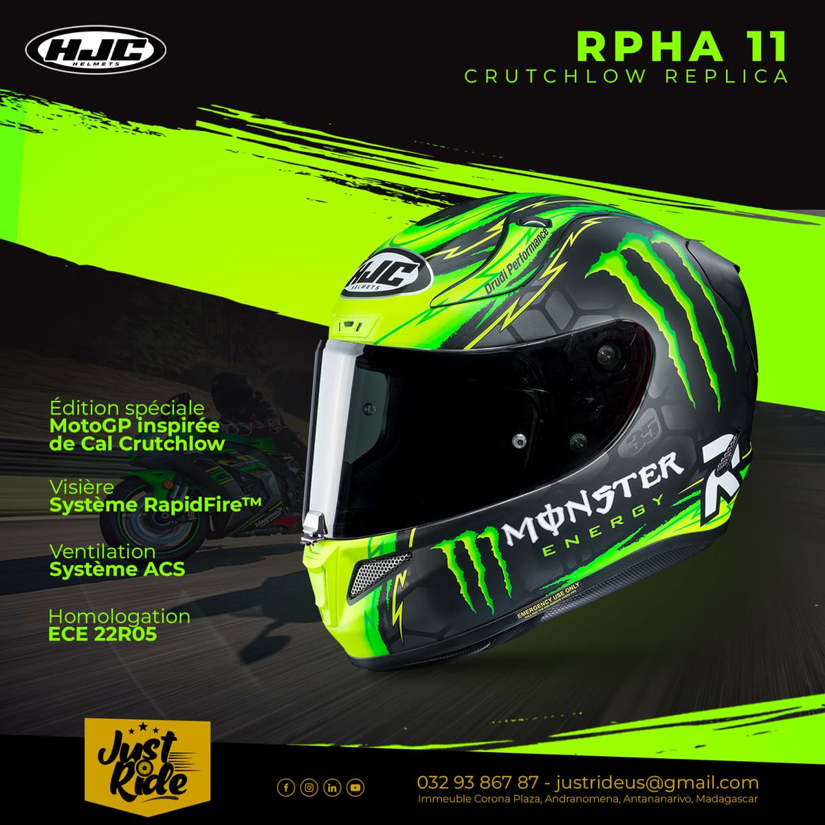Arrivage FOCUS : Casque HJC RPHA 11 - CRUTCHLOW REPLICA