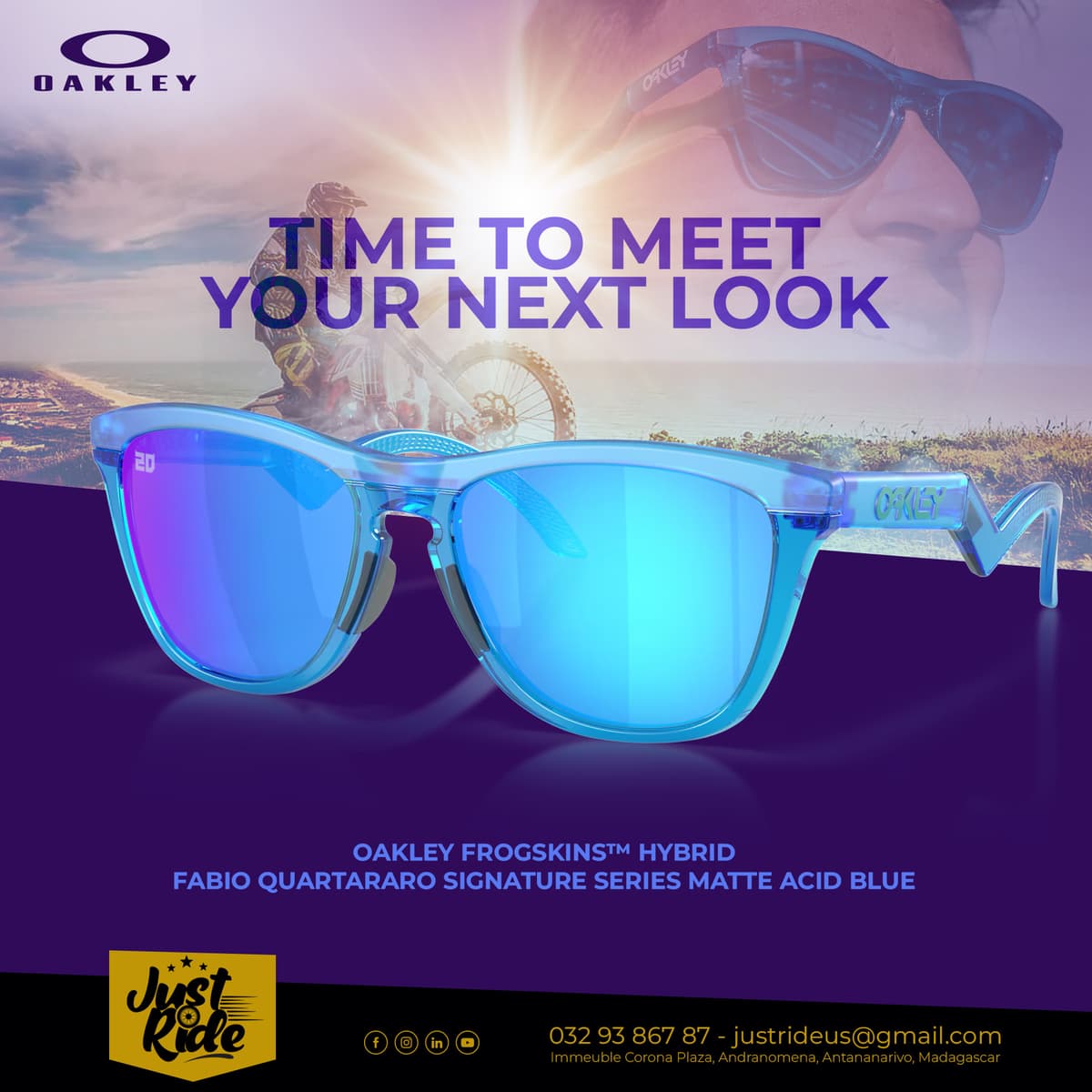 Arrivage FOCUS : Lunettes de soleil OAKLEY Frogskins™ Hybrid Fabio Quartararo Signature Series